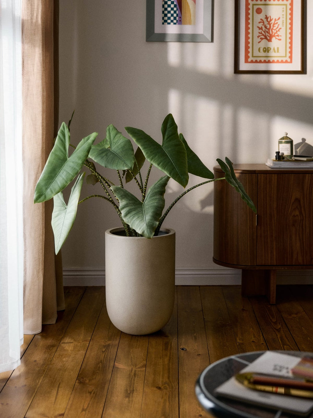 Lanercost Outdoor Concrete Planter, H 49 cm