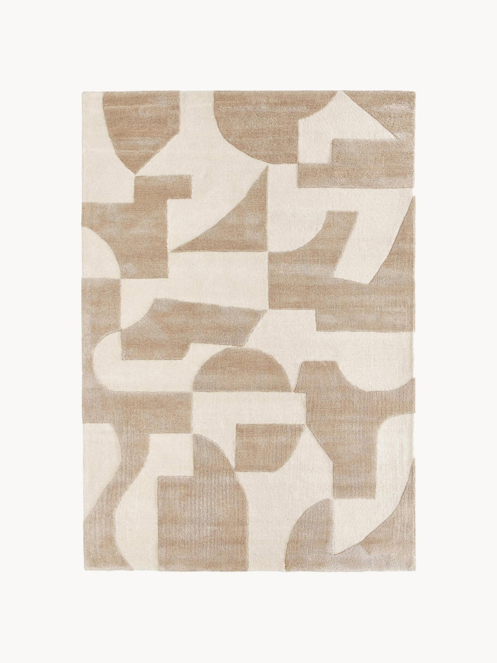 Langton High-Low Wool Rug, Hand-Tufted