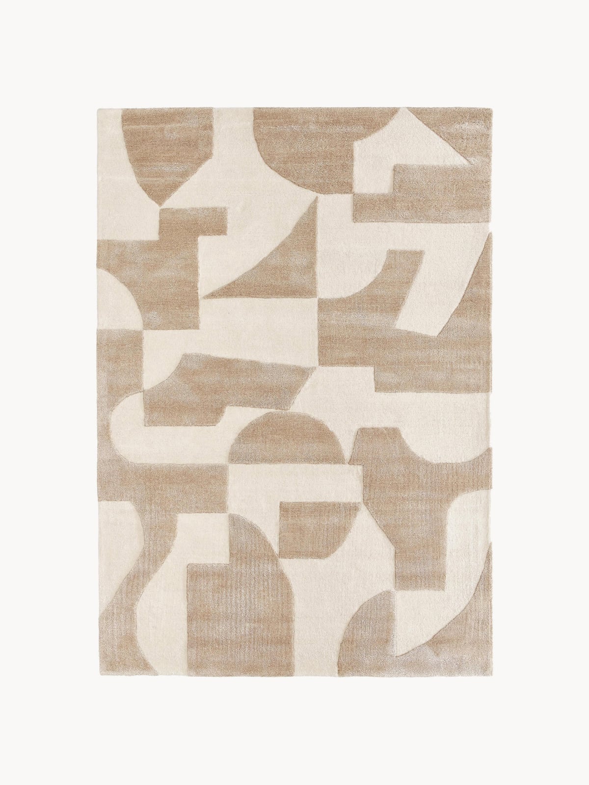Langton High-Low Wool Rug, Hand-Tufted