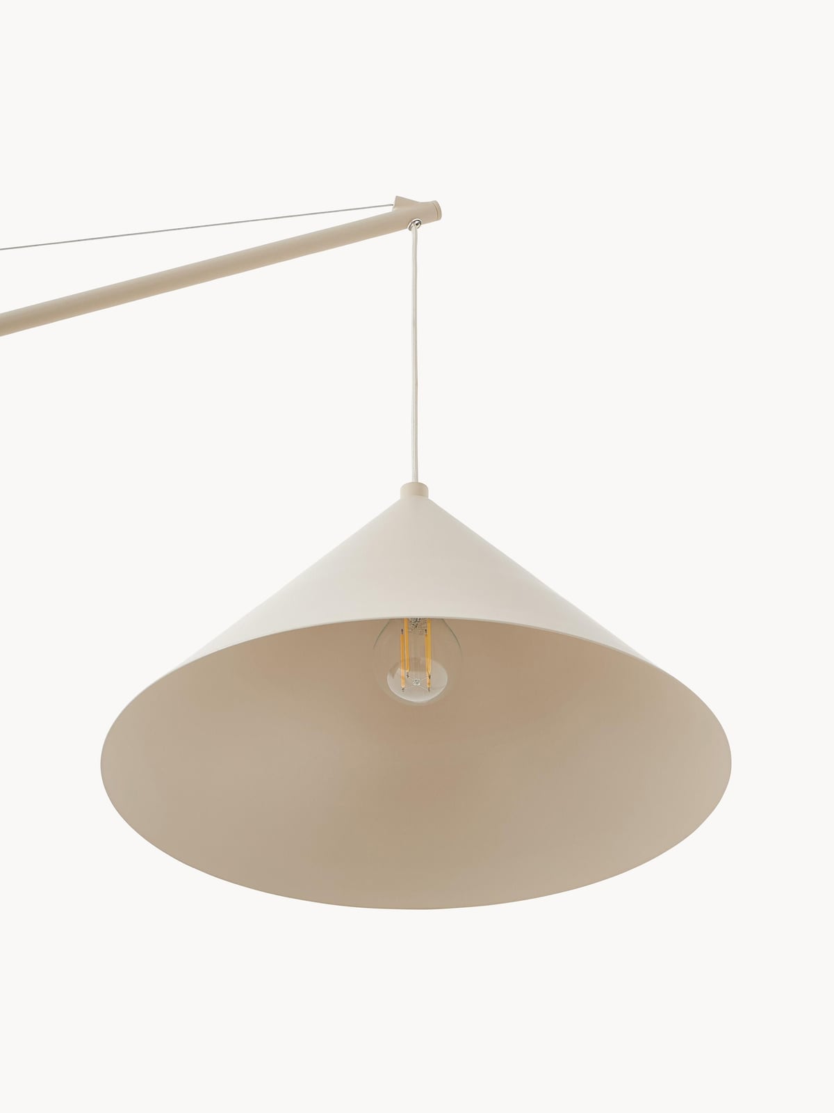 Larkfield Large Reading Lamp with Travertine Base