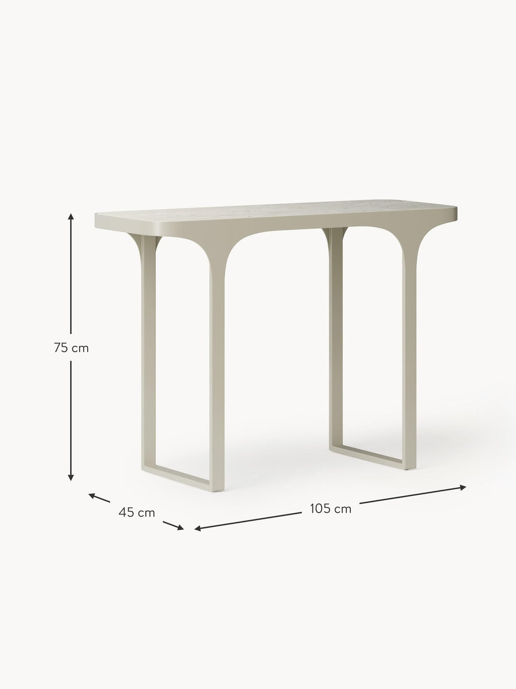 Larkfield Travertine Effect Console Table