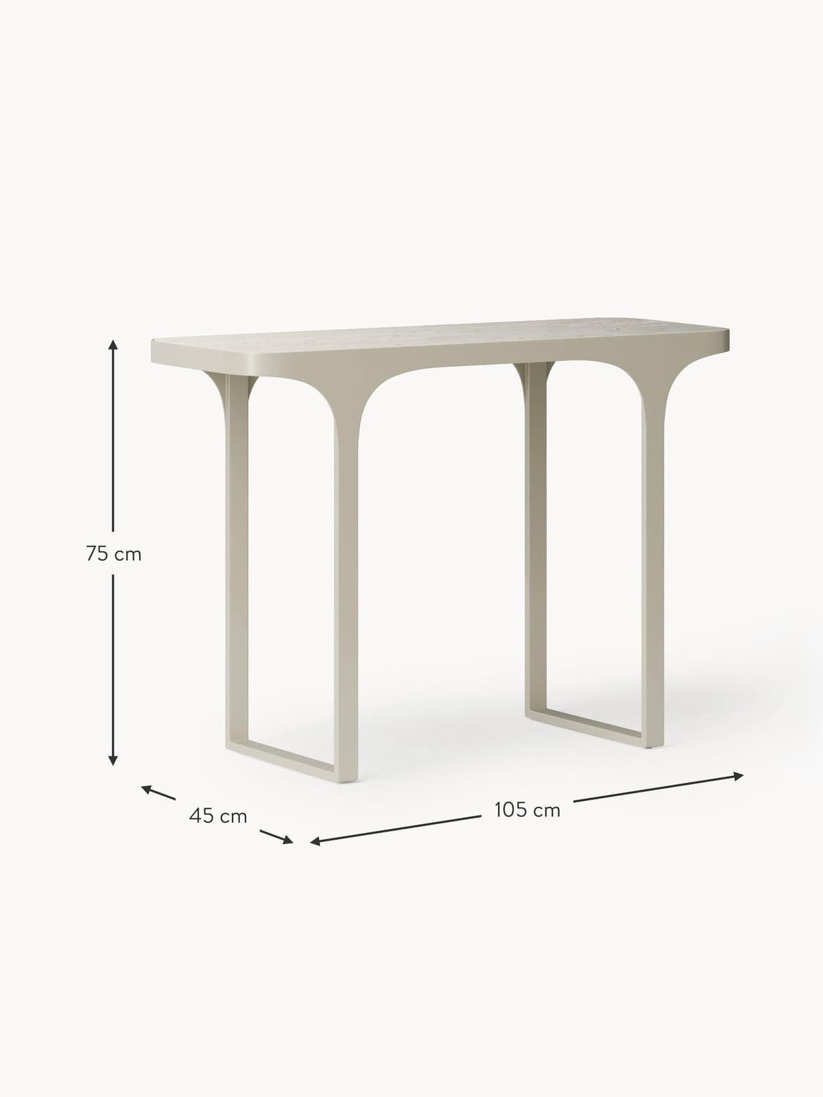Larkfield Travertine Effect Console Table