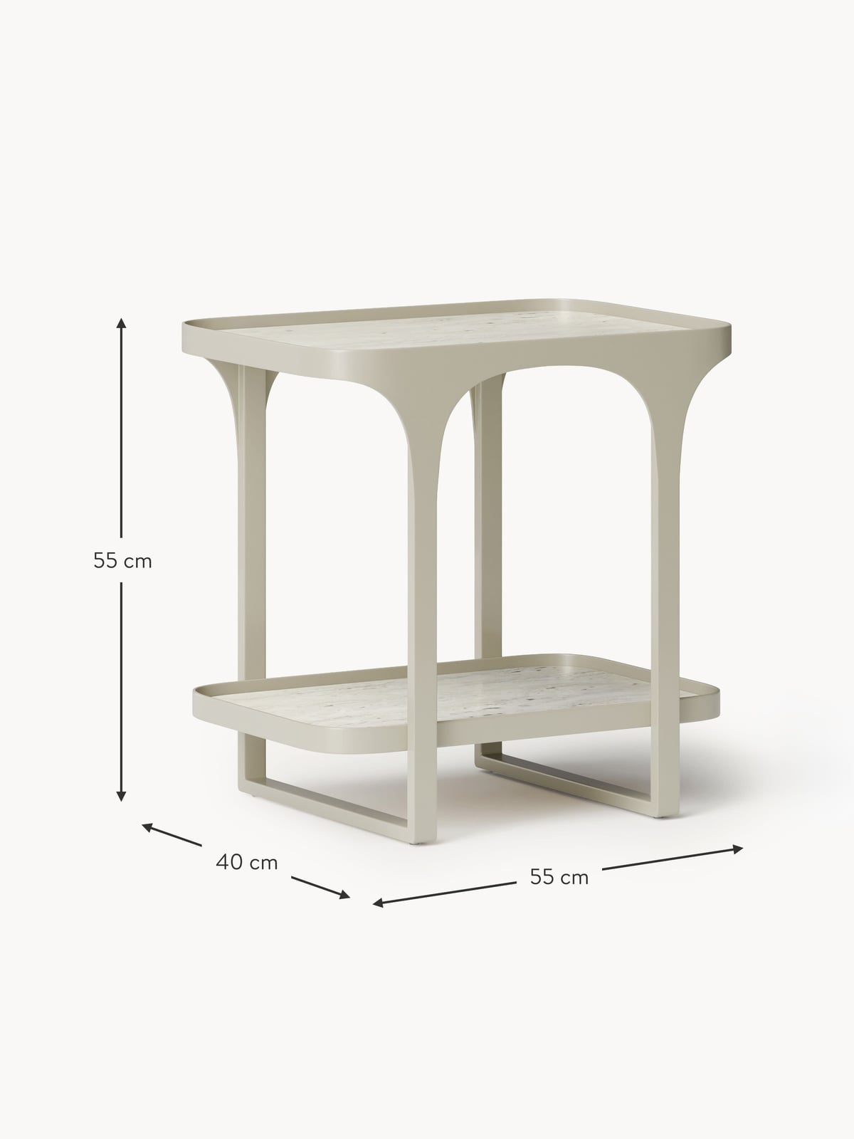 Larkfield Travertine Effect Side Table