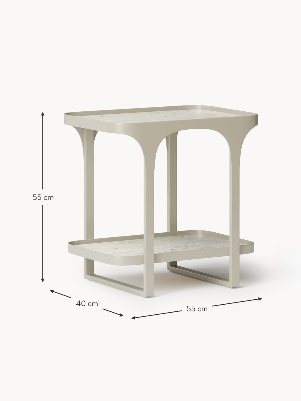 Larkfield Travertine Effect Side Table