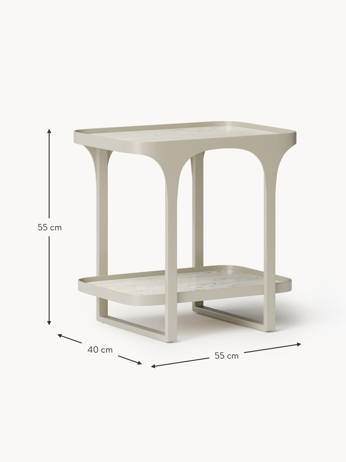 Larkfield Travertine Effect Side Table
