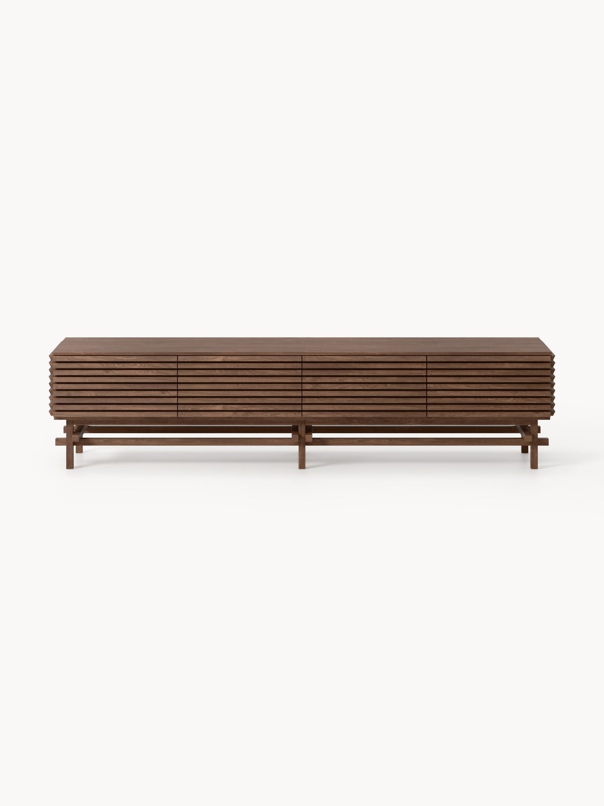 Lindale Large Oak Wood Lowboard