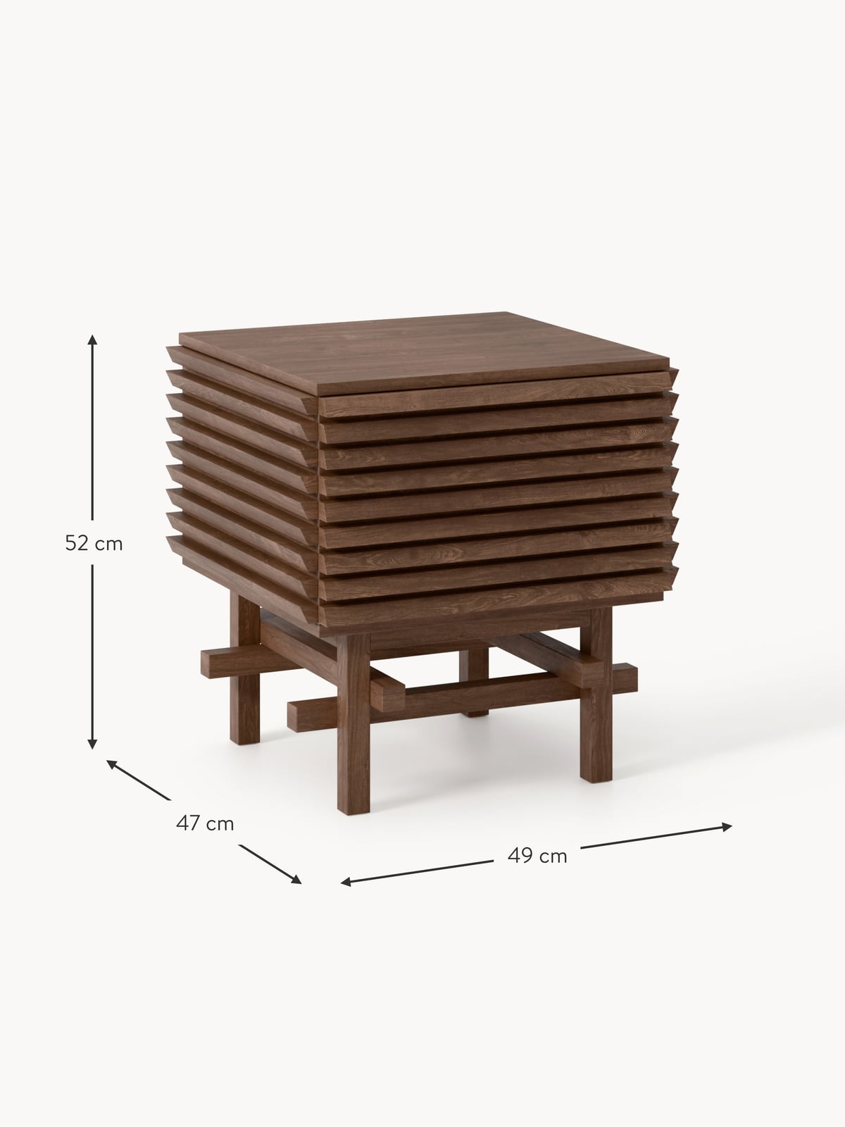 Lindale Oak Wood Bedside Table