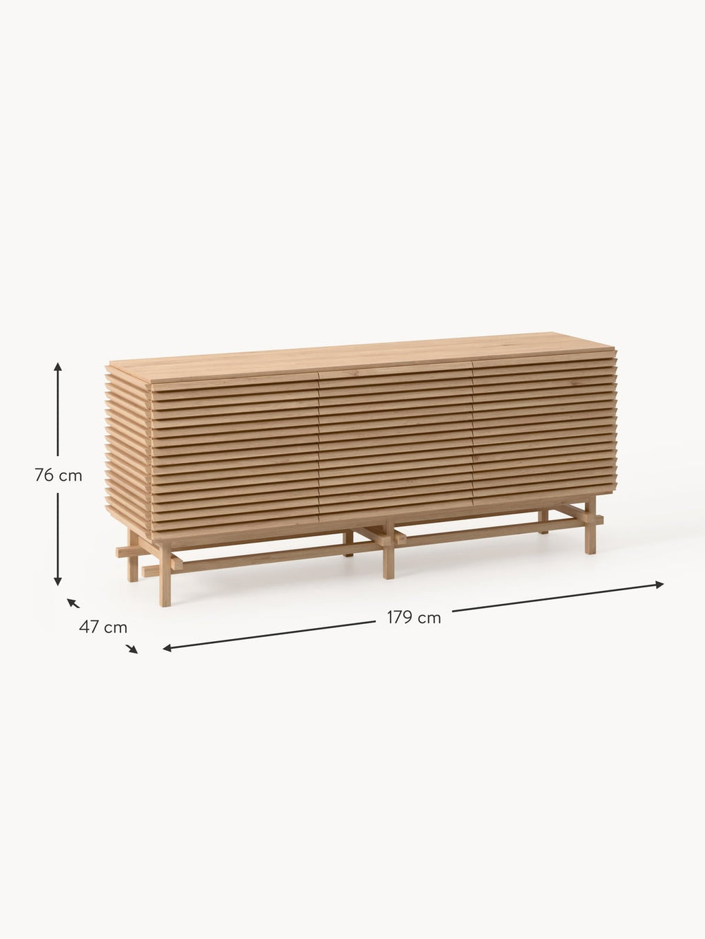 Lindale Oak Wood Sideboard