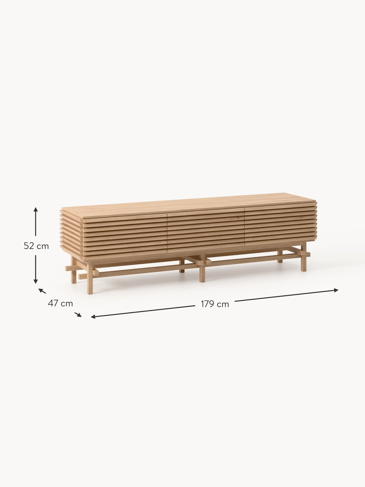Lindale Small Oak Wood Lowboard