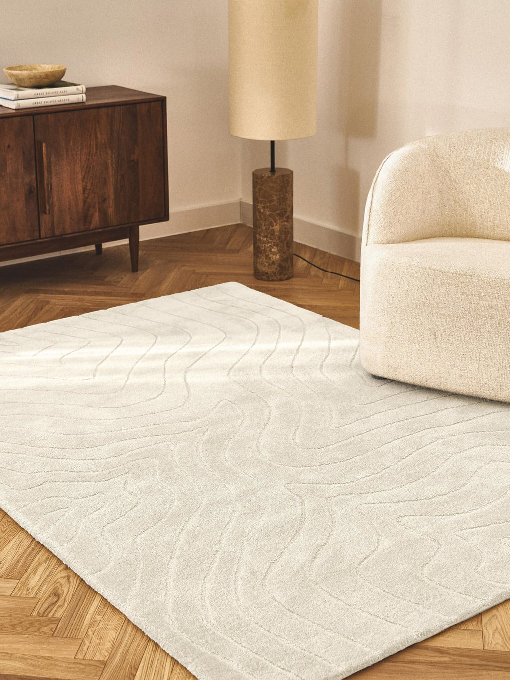 Linton High-Low Wool Rug, Hand-Tufted