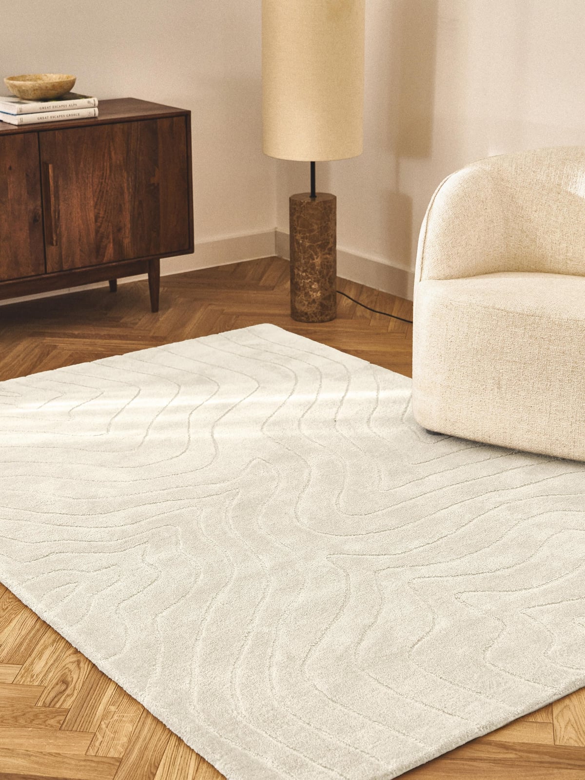 Linton High-Low Wool Rug, Hand-Tufted