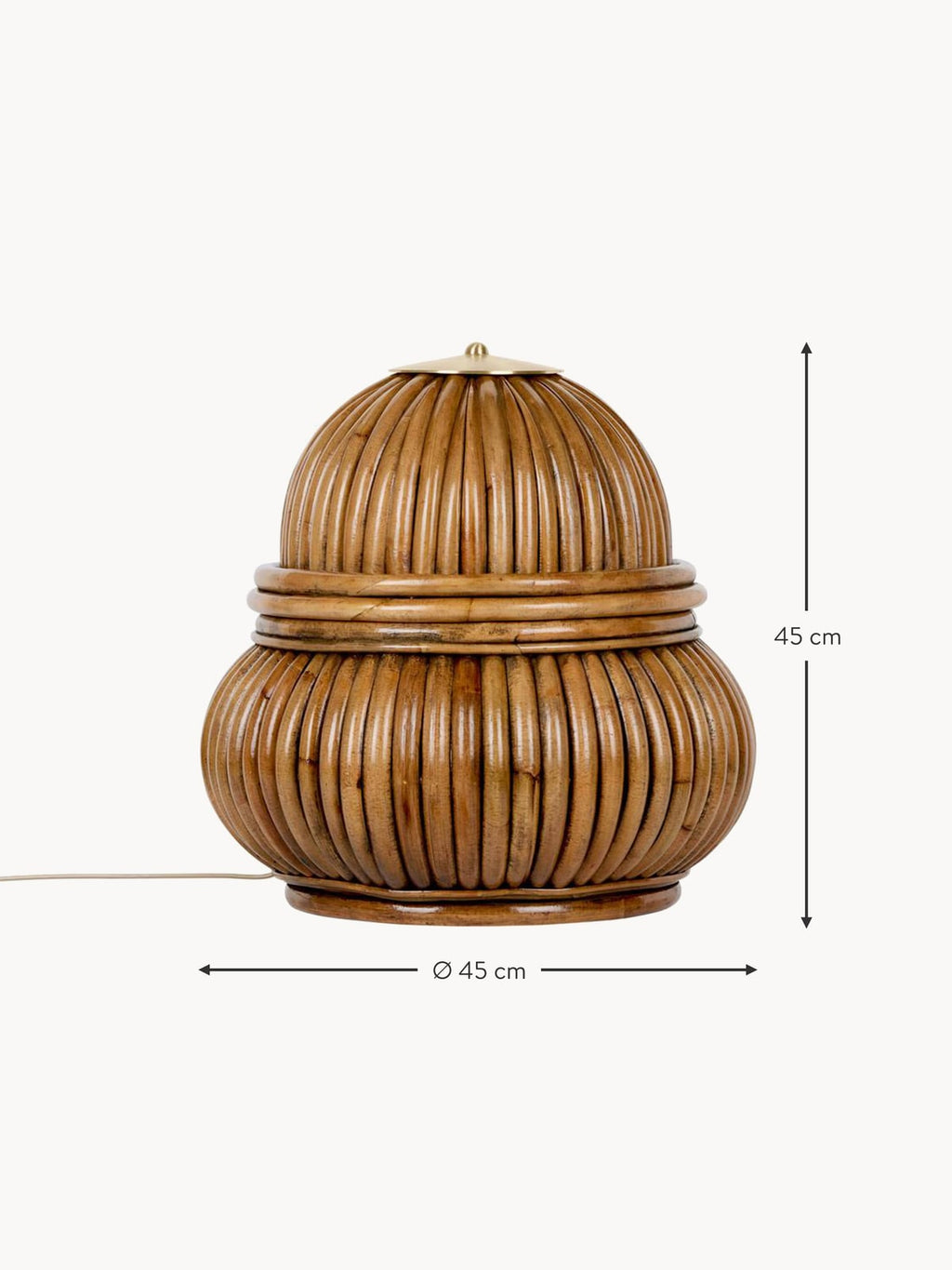 Linton Small Rattan Floor Lamp