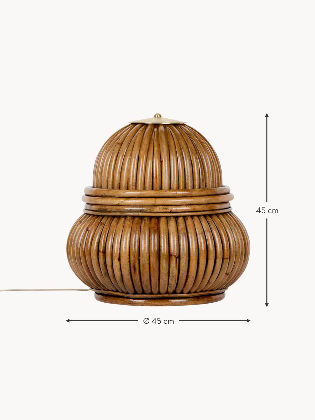 Linton Small Rattan Floor Lamp
