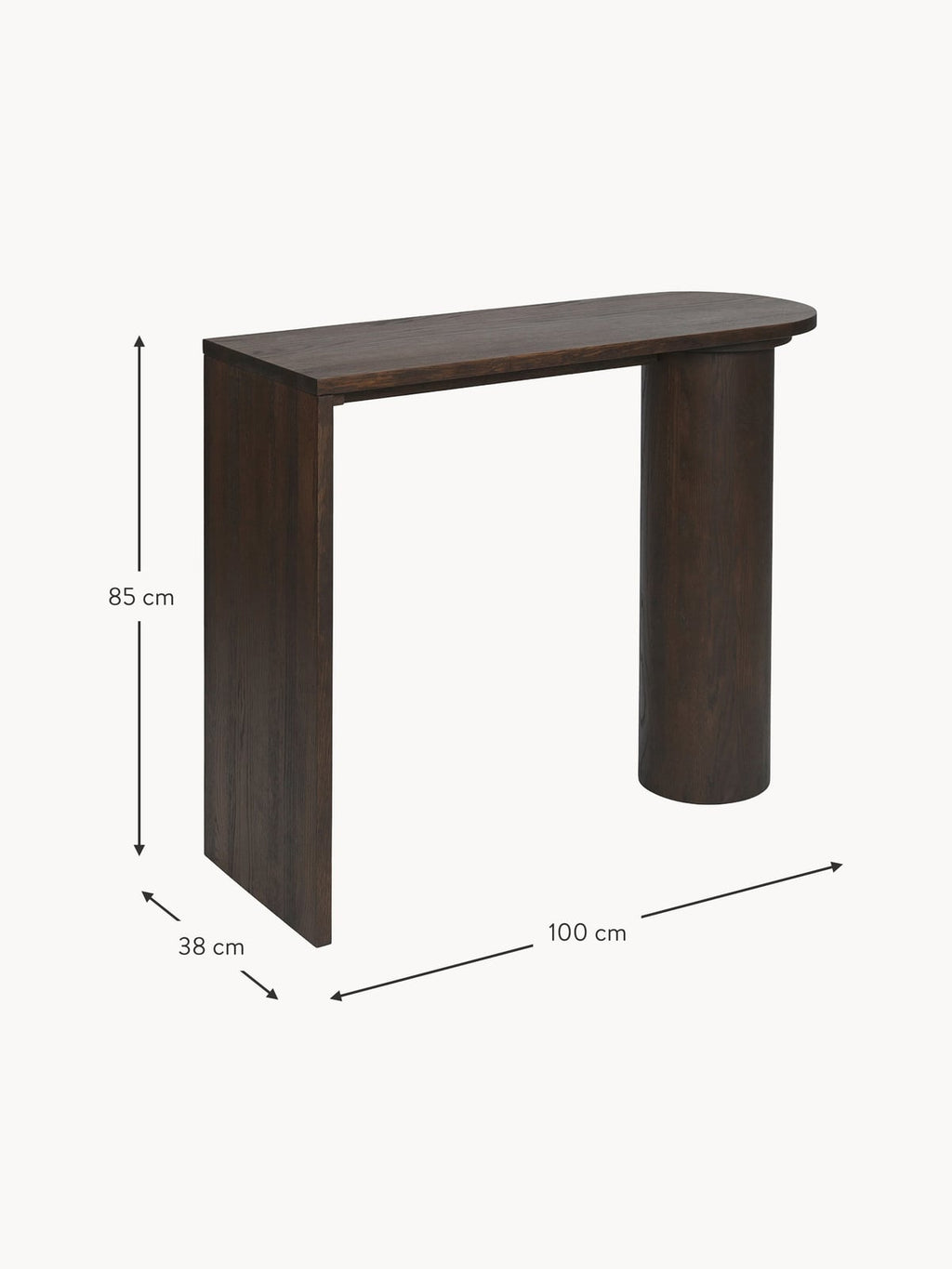 Lowther Oak Wood Console Table