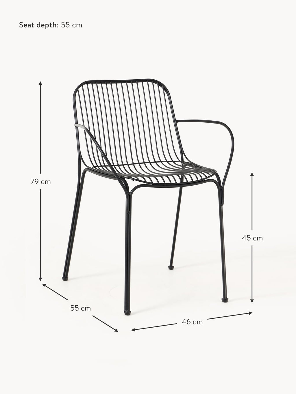 Loxley Garden Dining Chair with Armrests