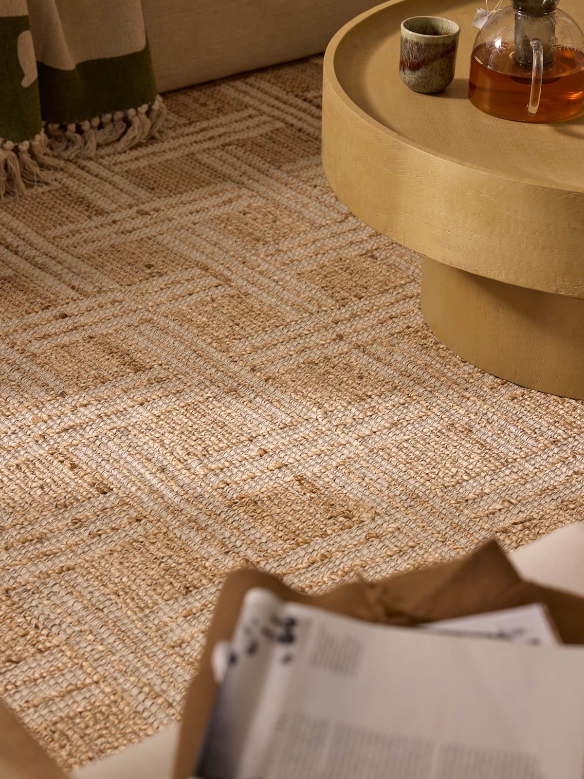 Ludworth Handwoven Jute Rug with Fringes