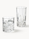 Marden Whisky & Highball Glasses with Embossed Pattern, Set of 8