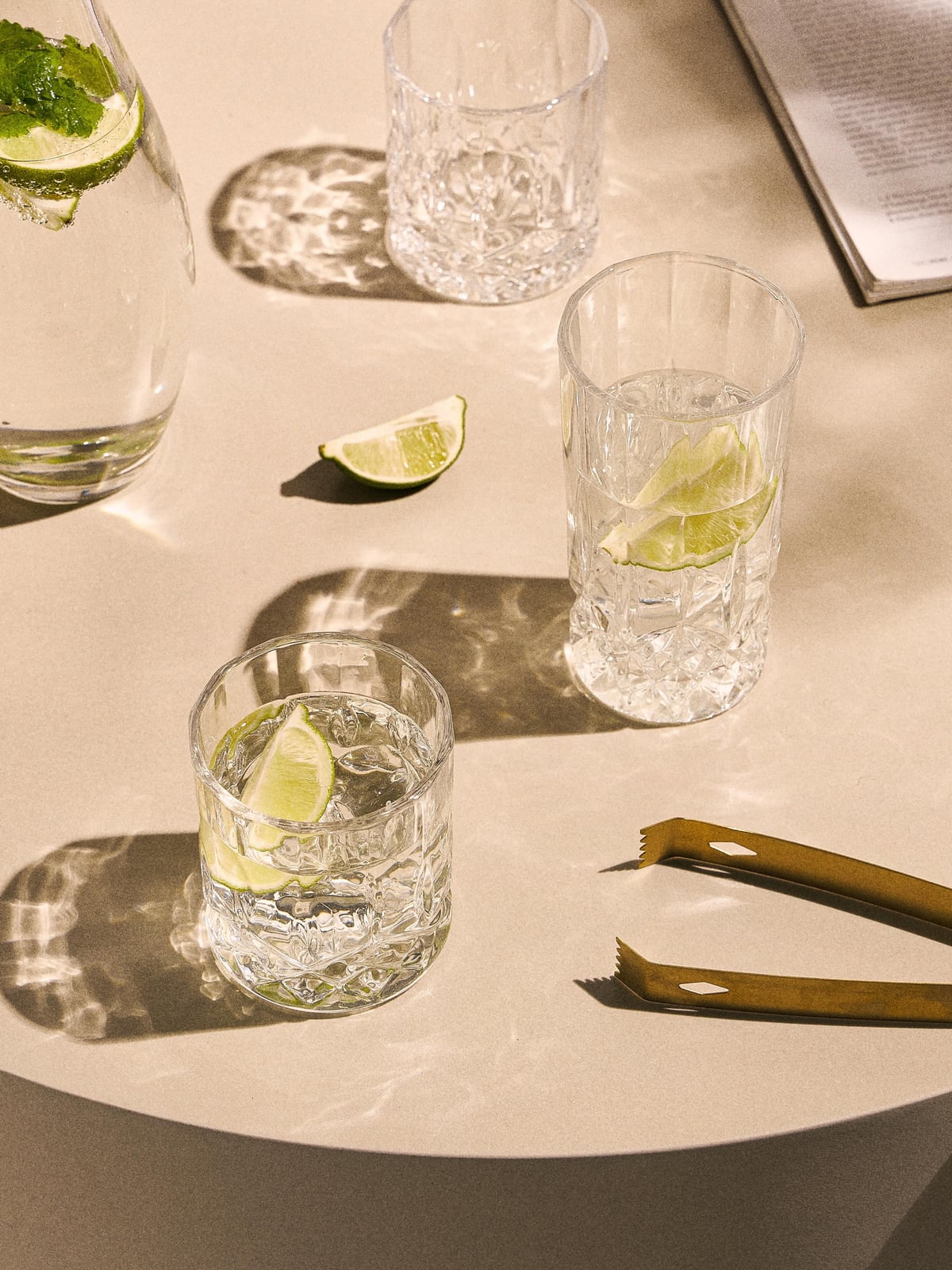 Marden Whisky & Highball Glasses with Embossed Pattern, Set of 8