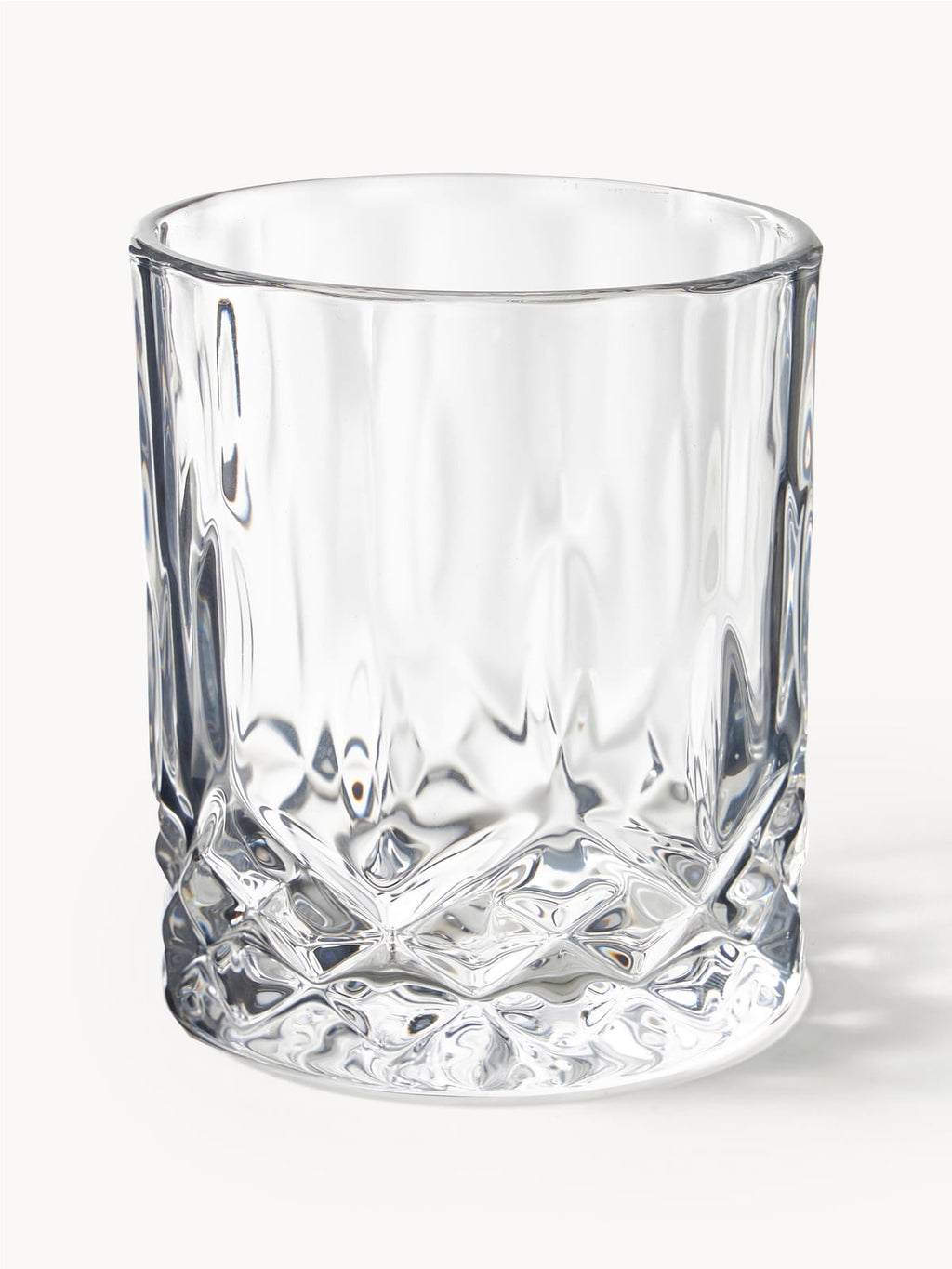 Marden Whisky & Highball Glasses with Embossed Pattern, Set of 8