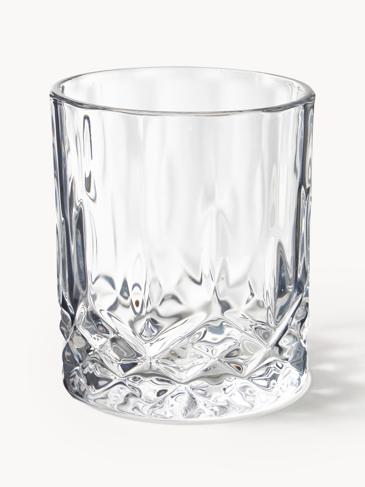 Marden Whisky & Highball Glasses with Embossed Pattern, Set of 8