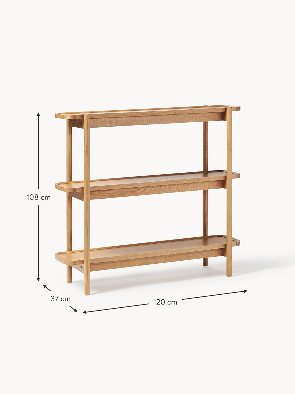 Mereworth Low Wooden Shelving Unit
