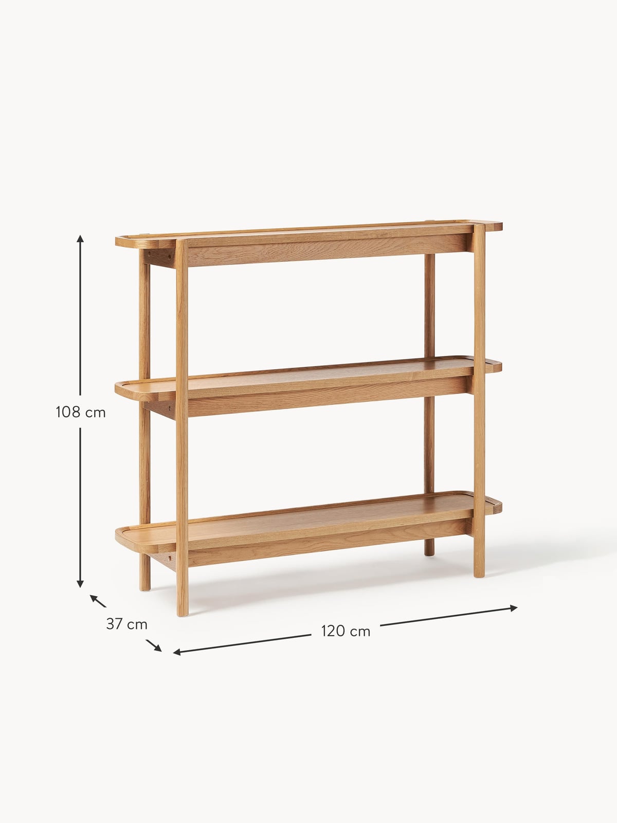Mereworth Low Wooden Shelving Unit
