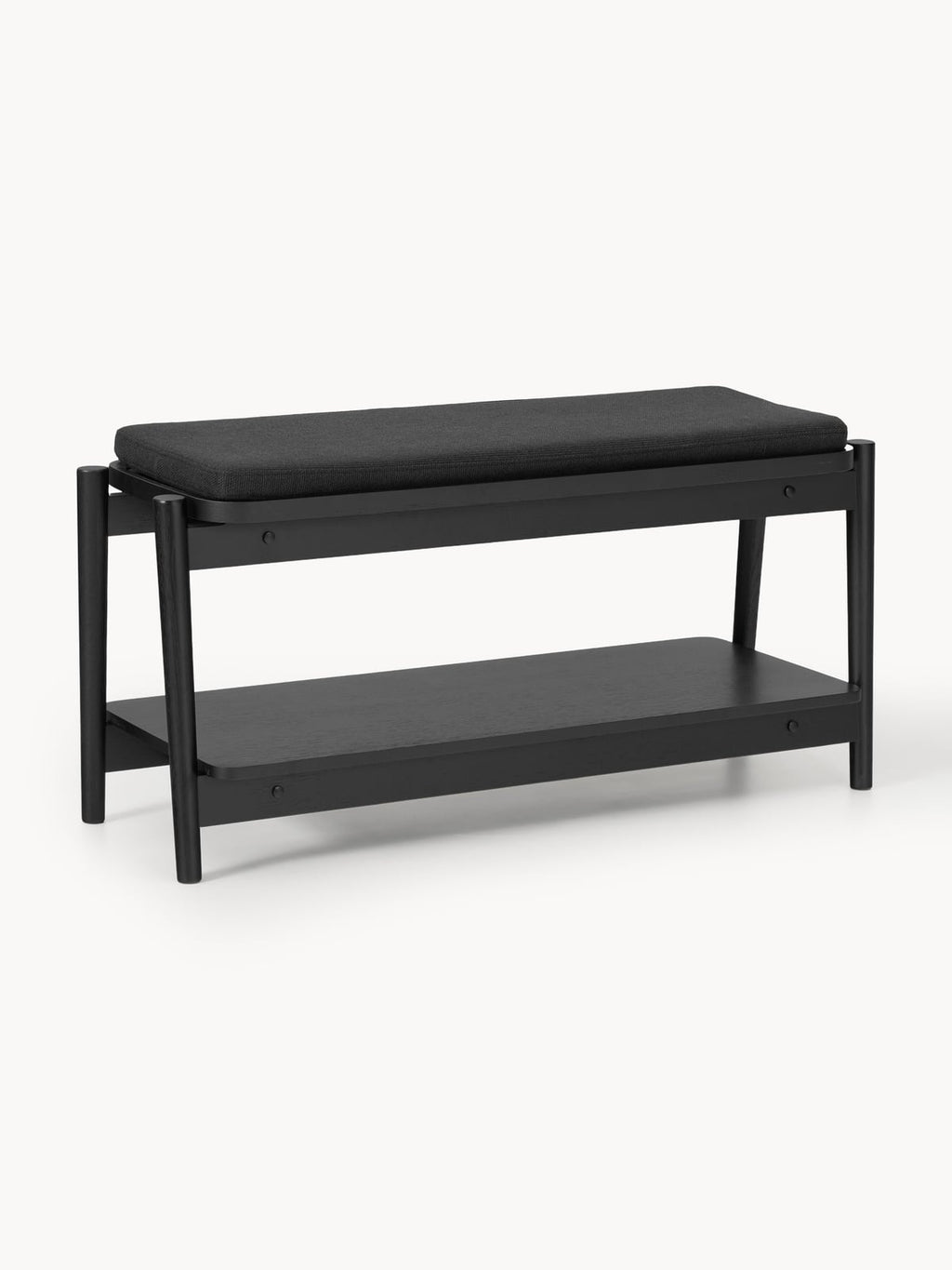 Mereworth Upholstered Wooden Bench with Shoe Rack