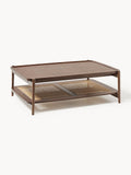 Mereworth Wooden Coffee Table with Viennese Wickerwork