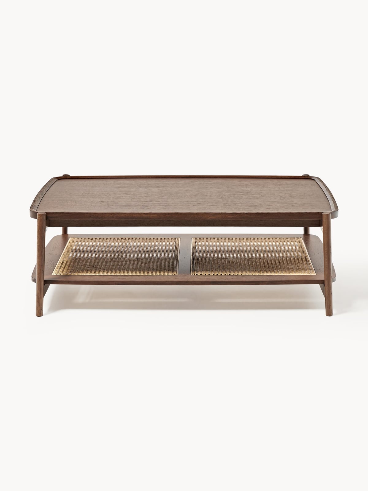 Mereworth Wooden Coffee Table with Viennese Wickerwork