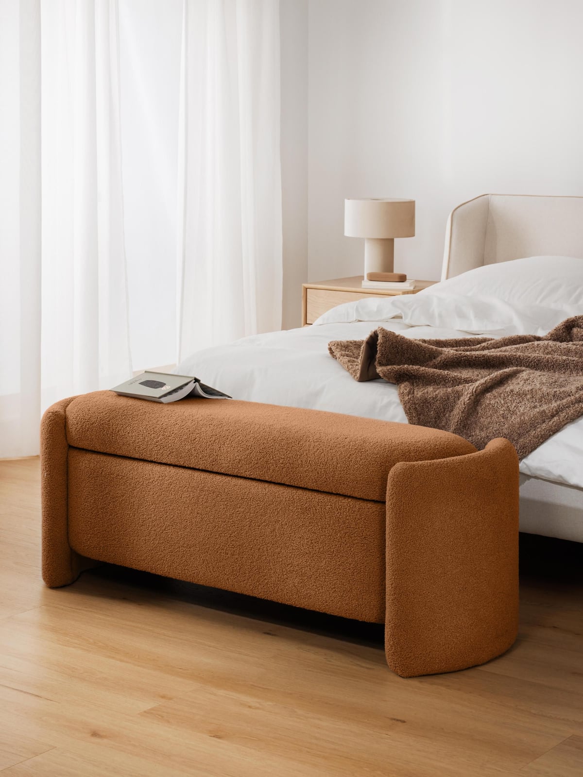Merrow Teddy Upholstered Bench Benji with Storage Space