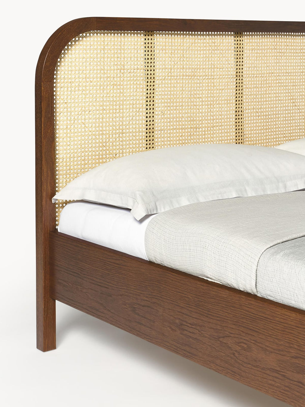 Milburn Wooden Bed with Viennese Braid Headboard