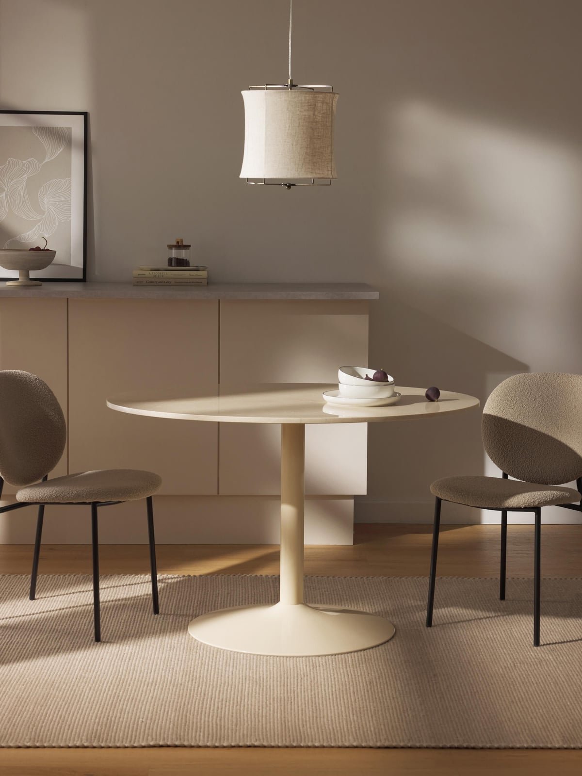 Naseby Oval Marble Dining Table, 120 x 90 cm