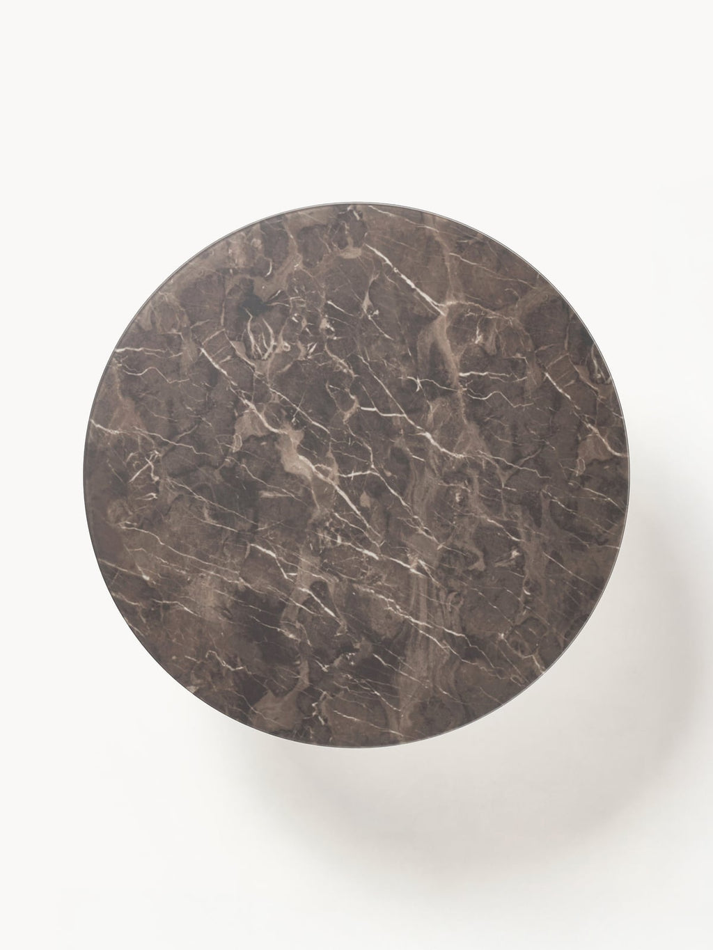 Netherby Round XL Coffee Table with Marble Effect Glass Top