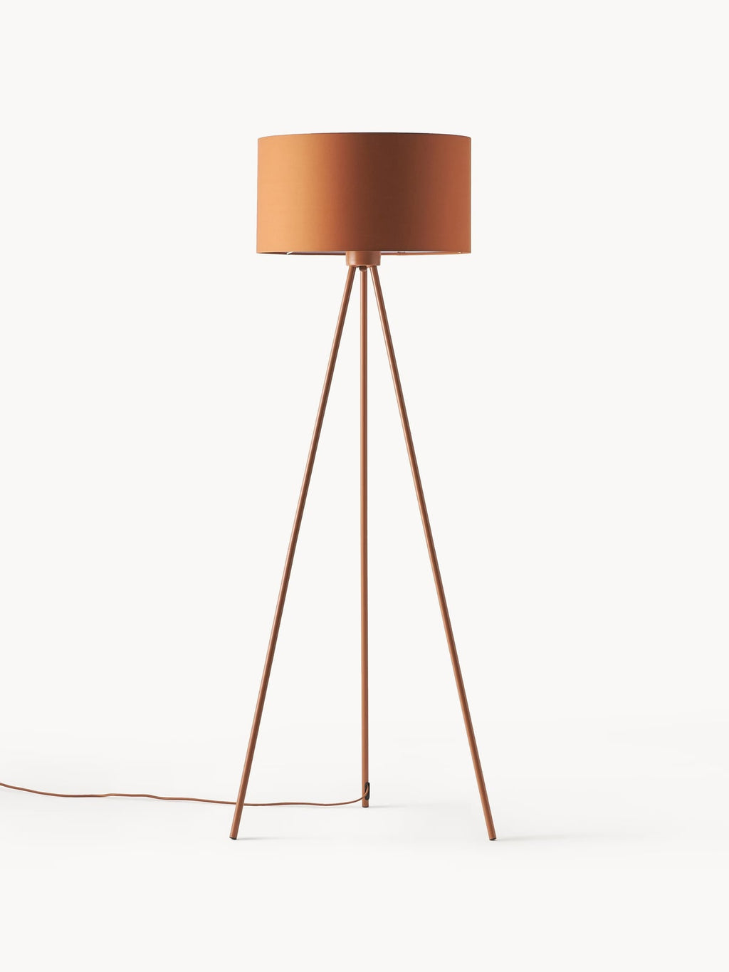 Newbold Tripod Floor Lamp with Fabric Lampshade