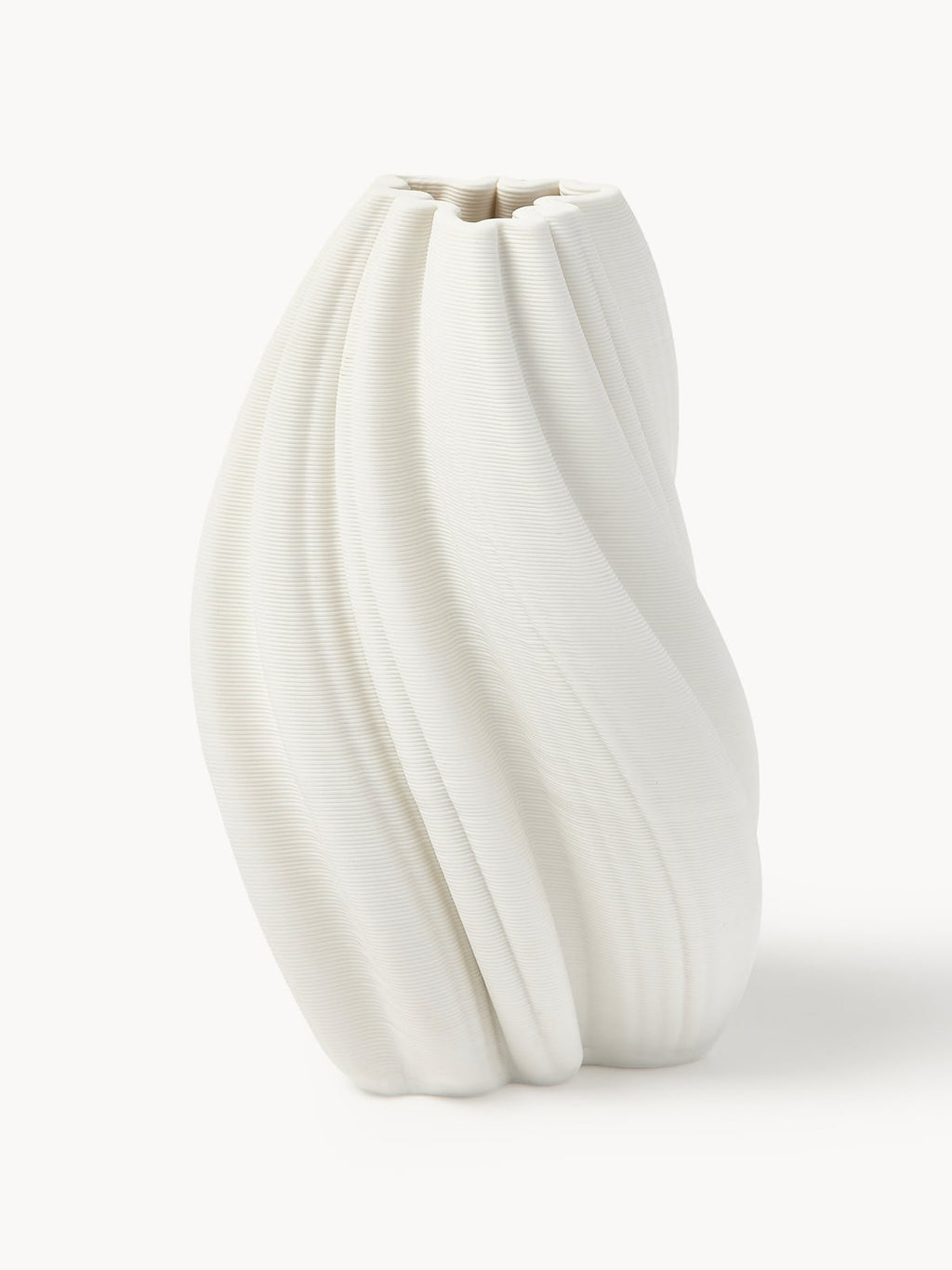Newlyn 3D Printed Porcelain Vase, H 18 cm