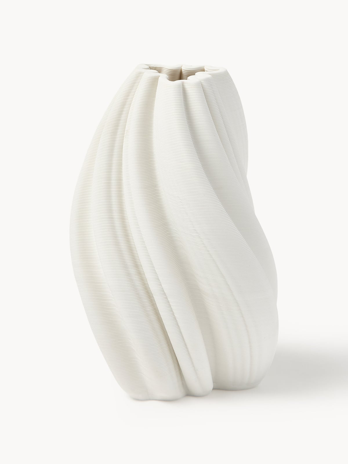 Newlyn 3D Printed Porcelain Vase, H 18 cm
