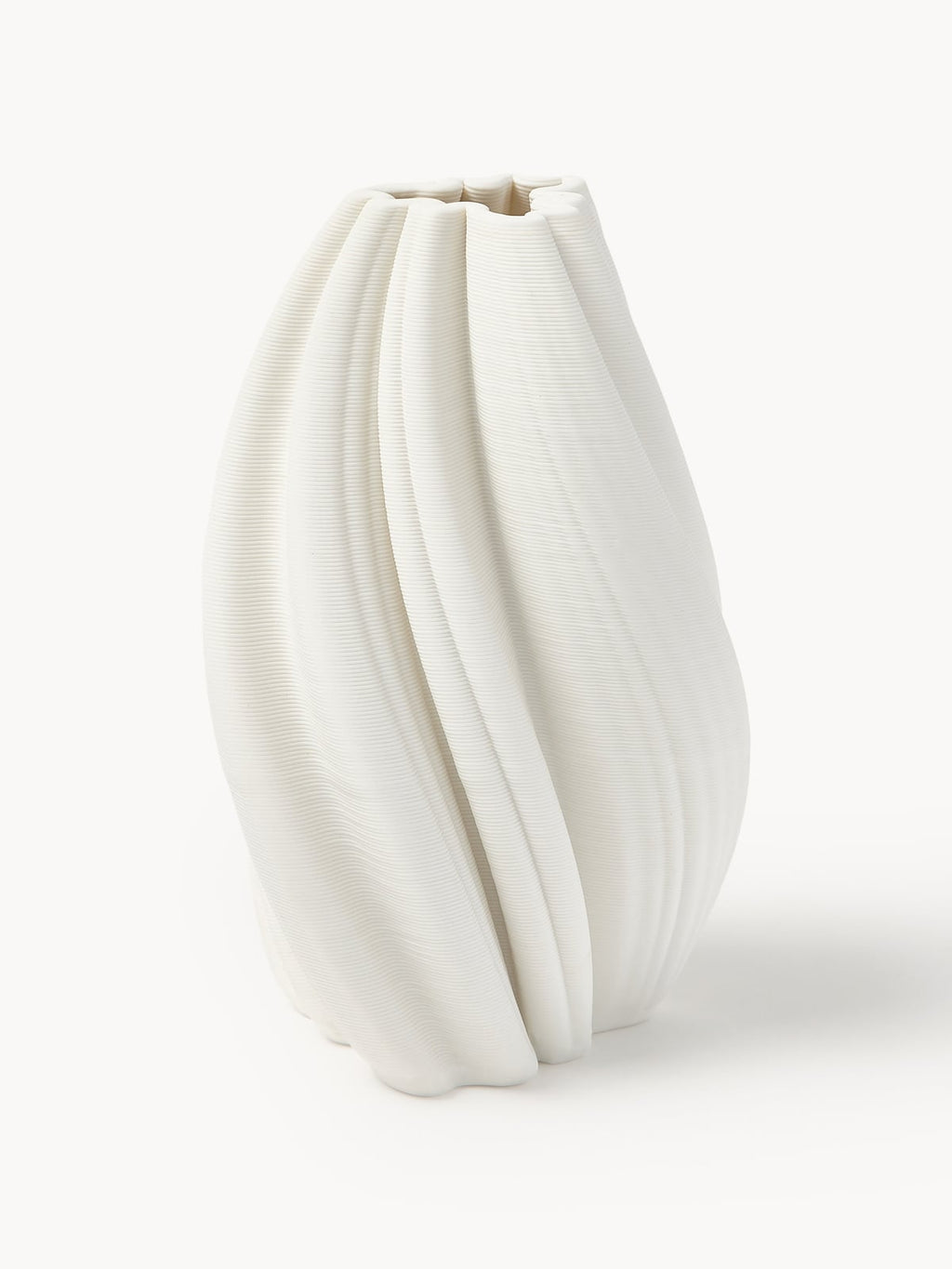 Newlyn 3D Printed Porcelain Vase, H 18 cm