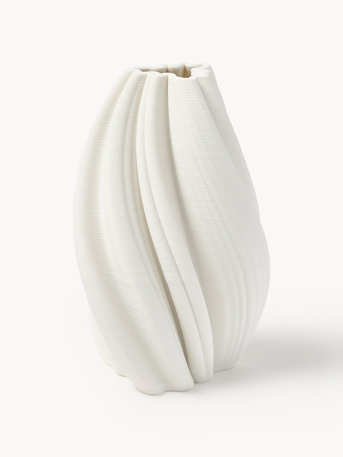 Newlyn 3D Printed Porcelain Vase, H 18 cm