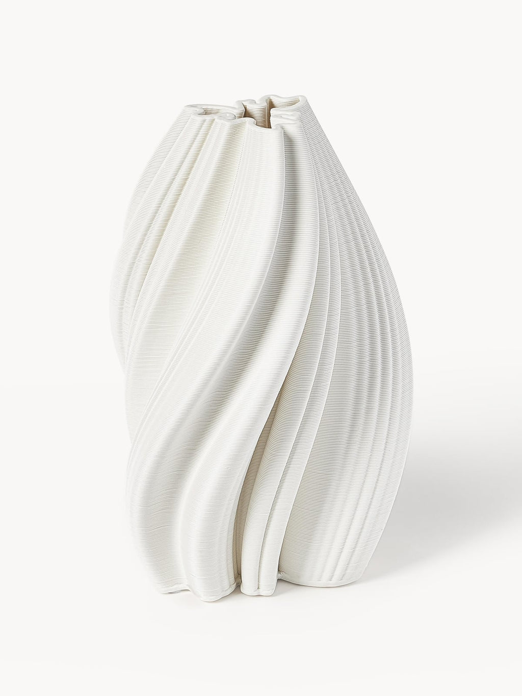 Newlyn 3D Printed Porcelain Vase, H 29 cm