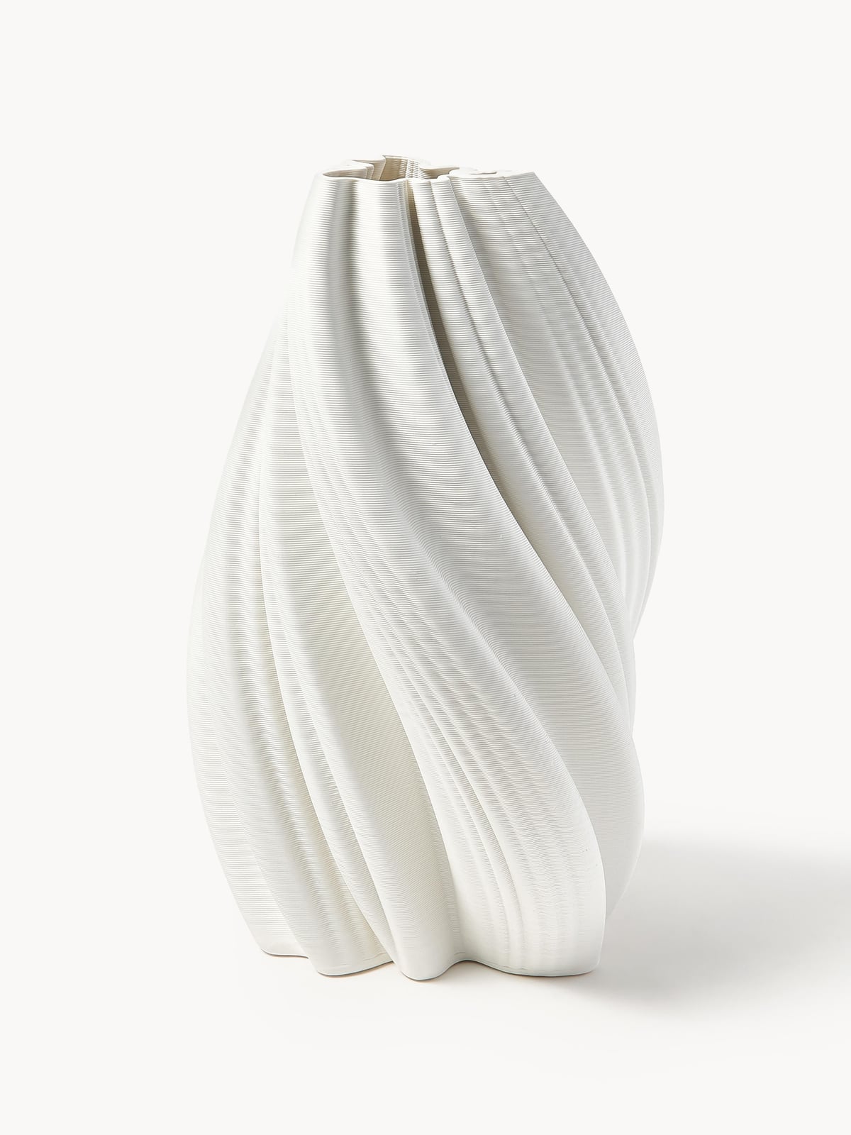Newlyn 3D Printed Porcelain Vase, H 42 cm