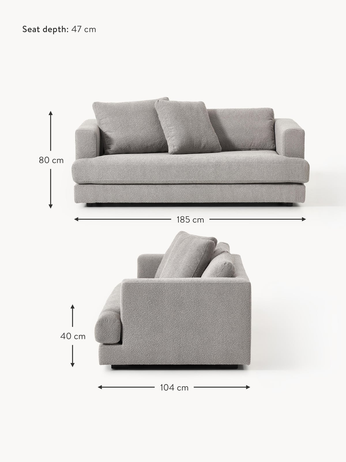Newlyn Bouclé Sofa (2-seater)