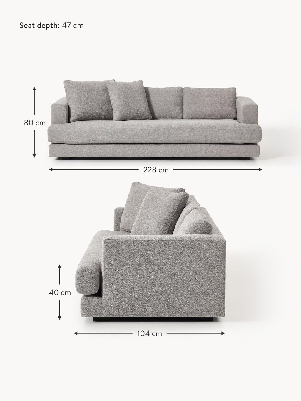 Newlyn Bouclé Sofa (3-seater)