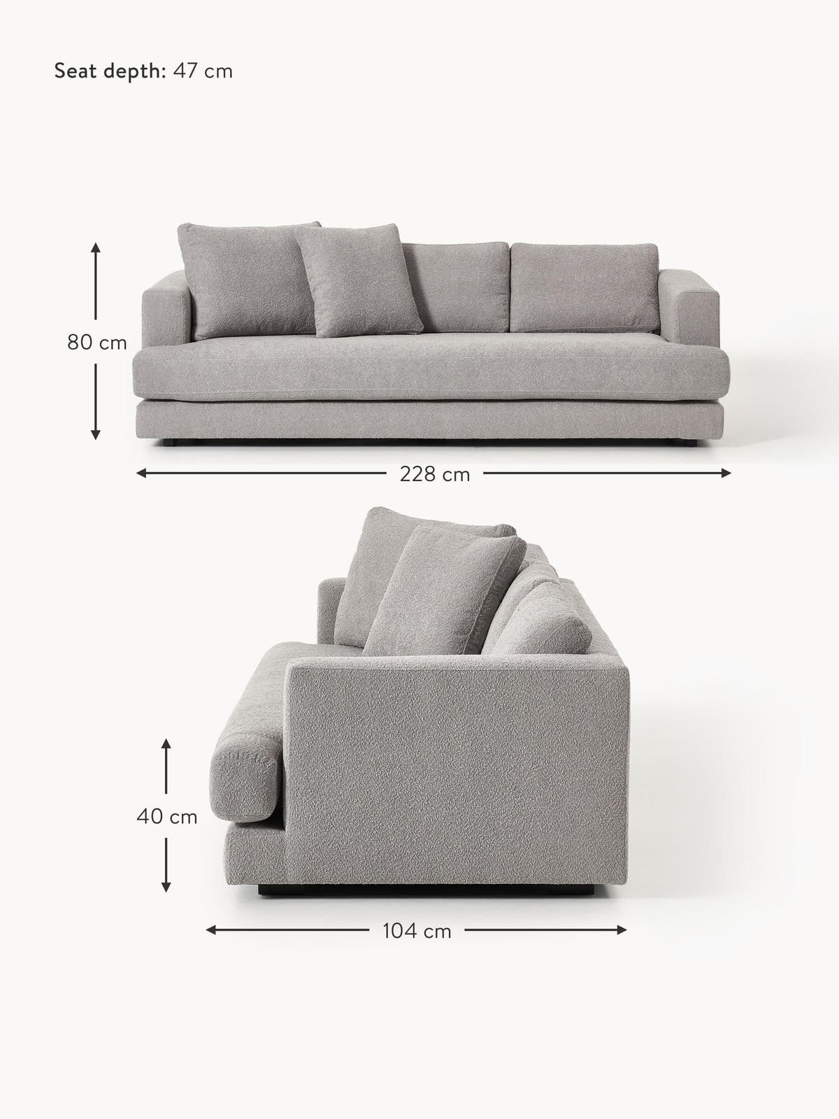 Newlyn Bouclé Sofa (3-seater)