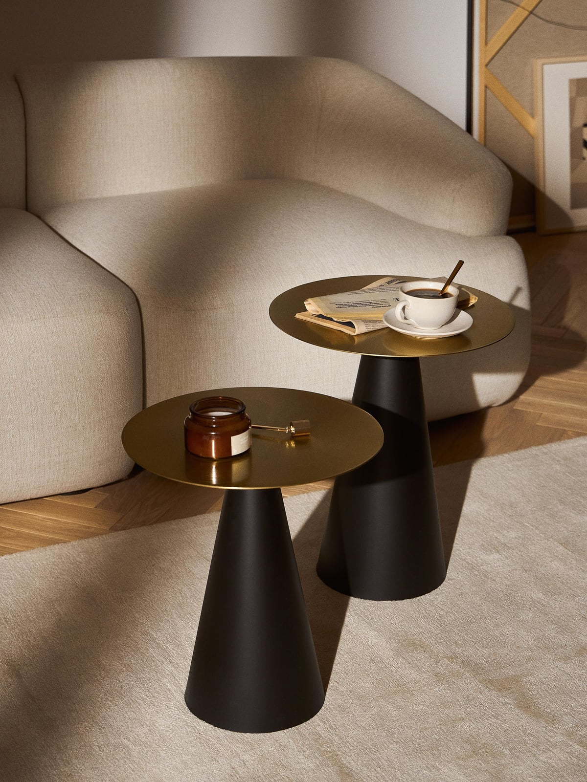 Newlyn Metal Side Tables, Set of 2