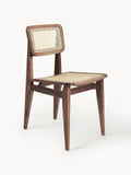 Norbury C-Chair Walnut Wood Dining Chair with Viennese Wickerwork