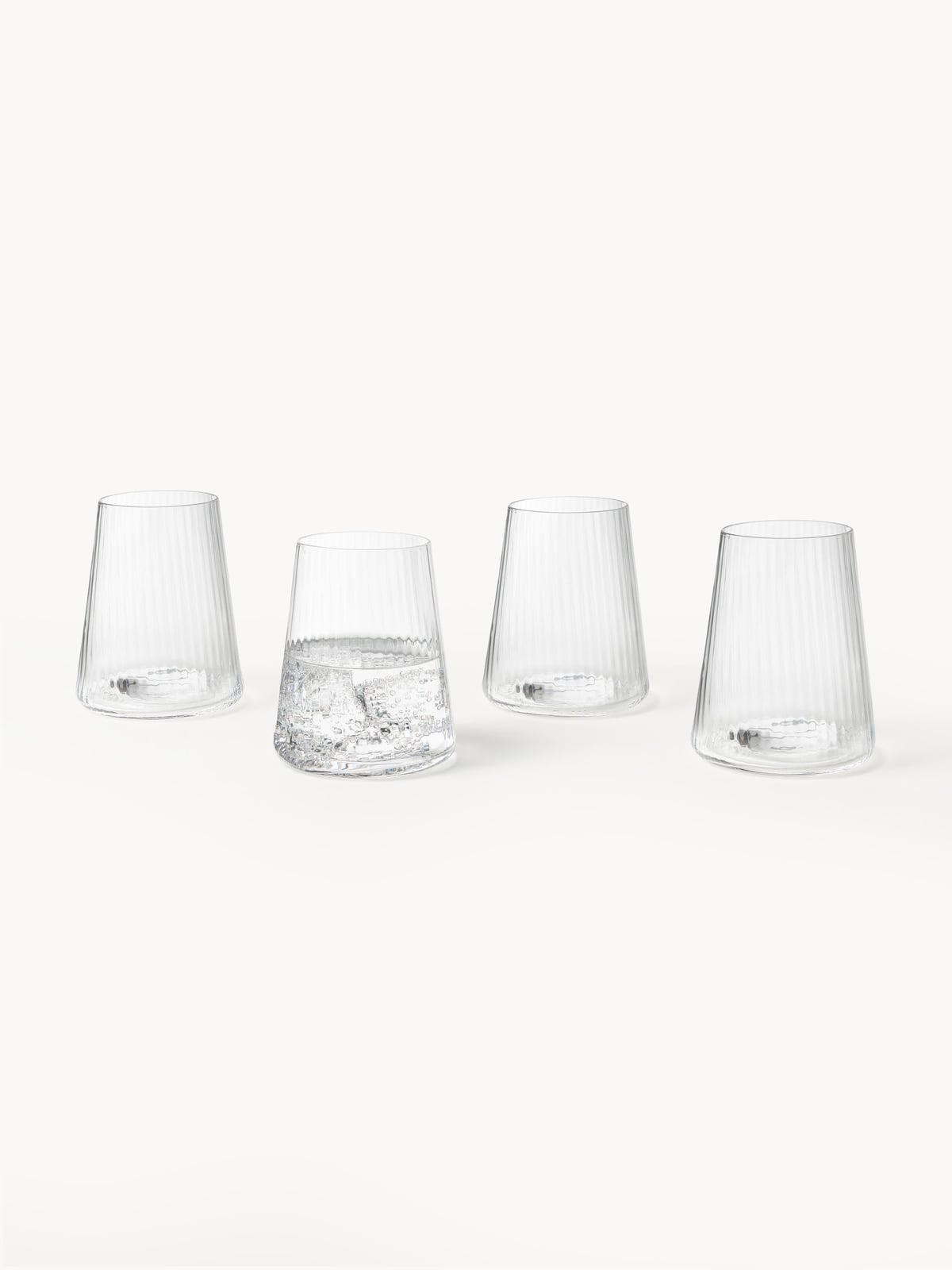 Norbury Handmade Tumblers with Groove Structure, Set of 4