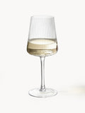Norbury Handmade White Wine Glasses with Embossed Pattern, Set of 4