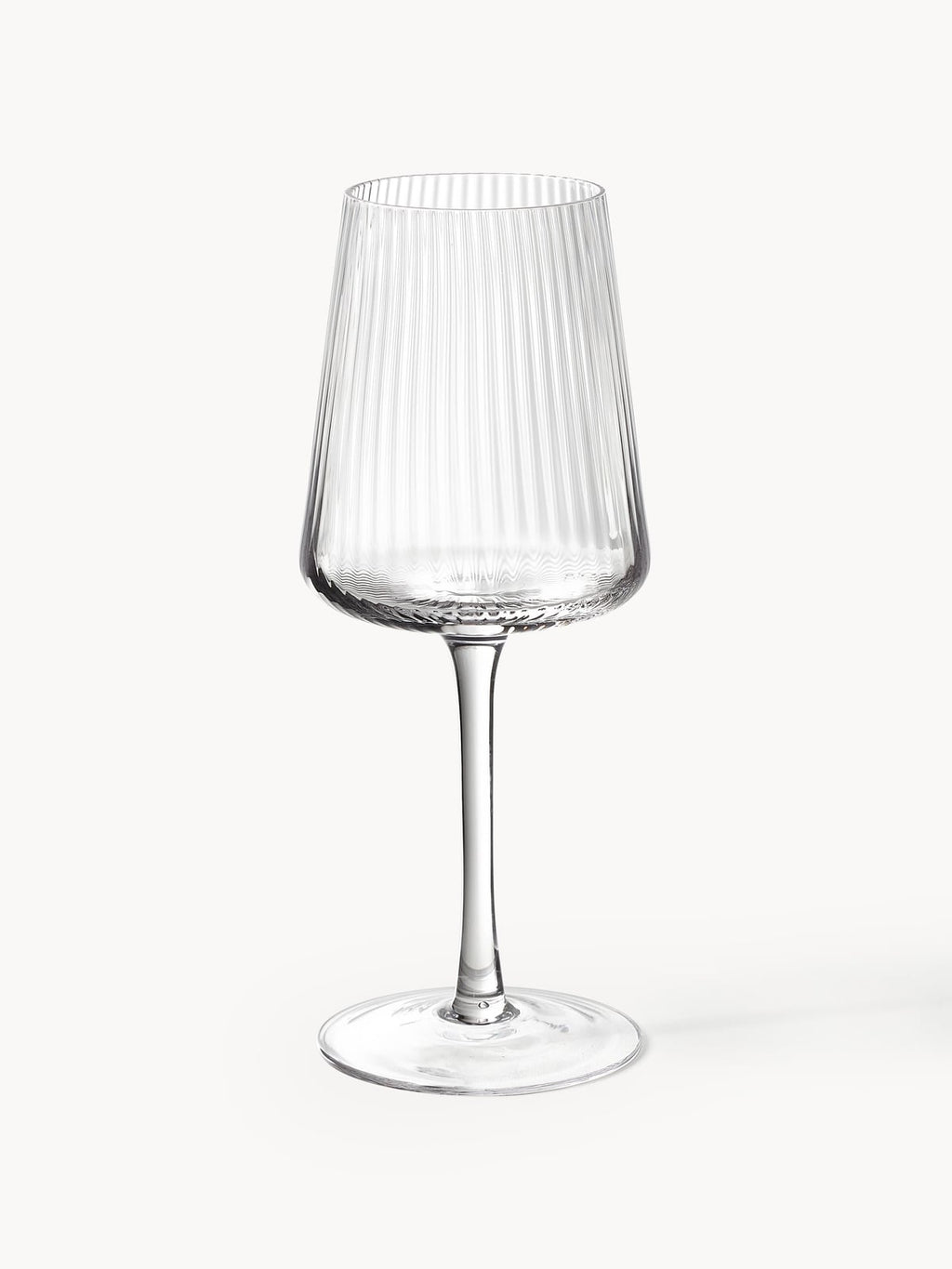 Norbury Handmade White Wine Glasses with Embossed Pattern, Set of 4
