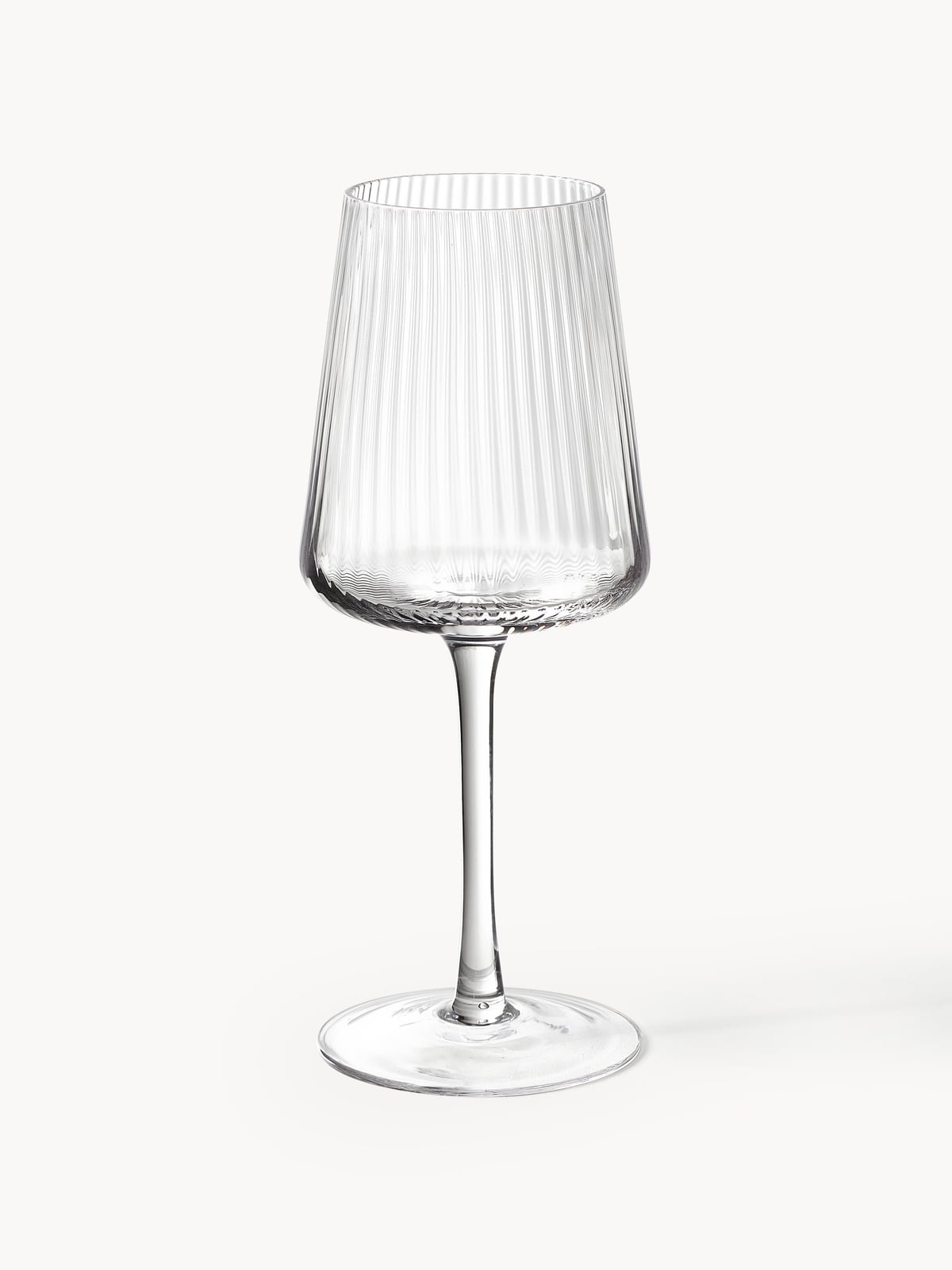 Norbury Handmade White Wine Glasses with Embossed Pattern, Set of 4