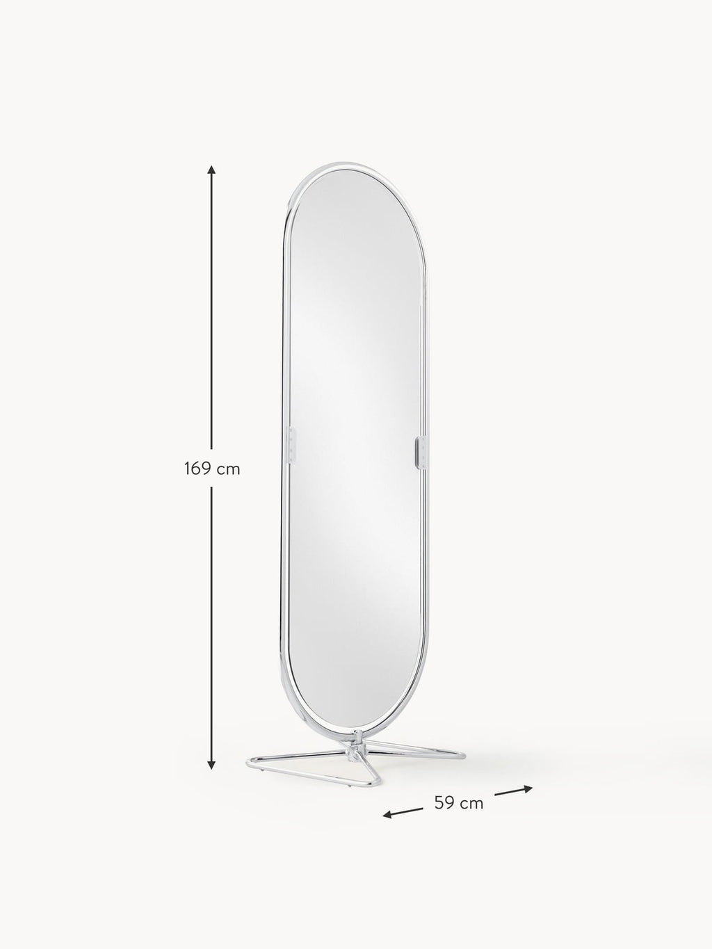 Norbury Oval Full-Length Standing Mirror System 1-2-3